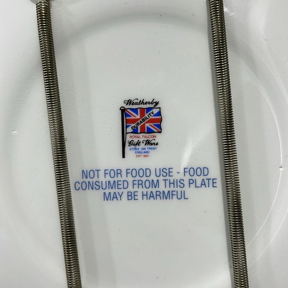 Weatherby Royal Falcon Pansy Floral Plate Made In England Decorative Use - Picture 6 of 12